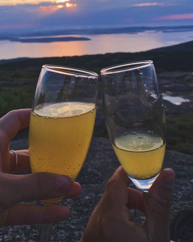 Mimosas on Cadillac Mountain